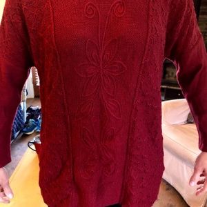 Cranberry alpaca/wool sweater